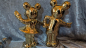 Preview: niedliche Micky und Minnie Maus im Set Höhe 23,5 cm gold