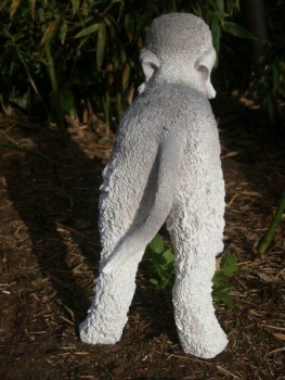 Terrier Deko Figur lebensecht Bedlington 30x40cm naturgetreu Gartenfigur NEU