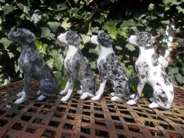Deutsche Dogge Deko Figur sitzend alle Farben NEUHEIT