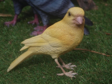 Deko Figur Kanarienvogel lebensecht wetterfest HOTANT NEUHEIT