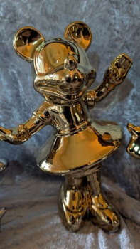 niedliche Micky und Minnie Maus im Set Höhe 23,5 cm gold