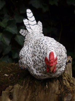 Kantenhocker Huhn weiß