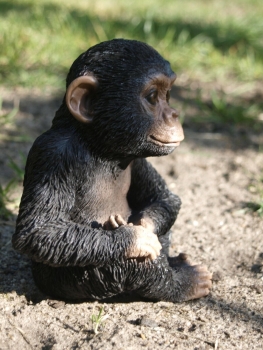 Schimpanse Deko Figur Affe Baby wetterfest  HOTANT NEU