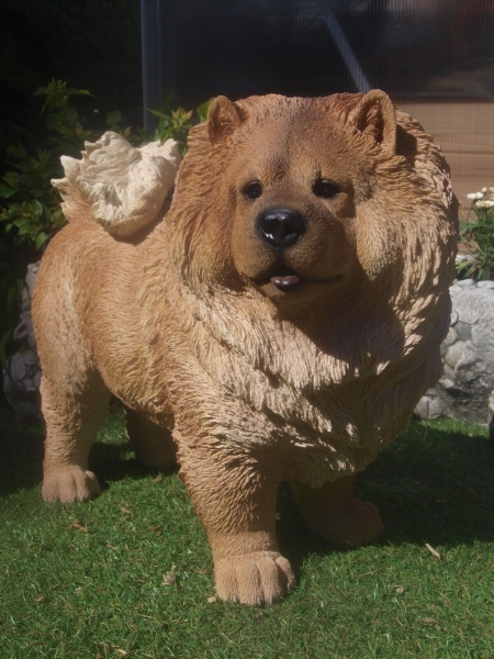 Chow Chow Deko Figur lebensecht  lebensecht wetterfest Hotant NEUHEIT