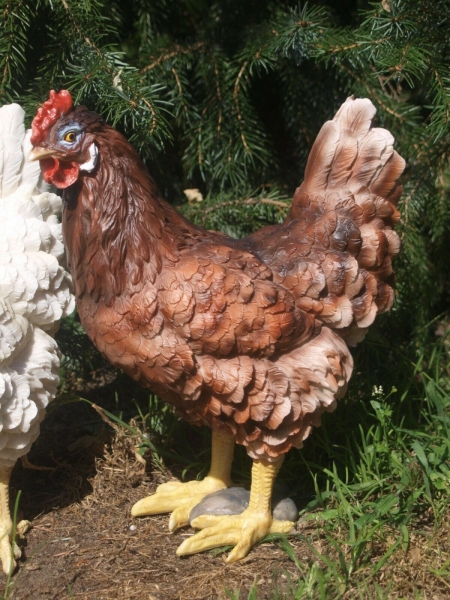 Huhn 32cm in 2 verschiedene Farben lebensecht