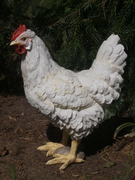 Huhn 32cm in 2 verschiedene Farben lebensecht