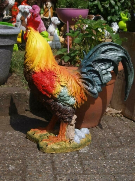 großer bunter Hahn 52cm