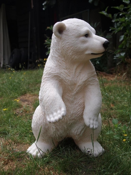 Eisbär Deko Figur Bär xxl Höhe 56cm wetterfest Garten Figur HOTANT NEU