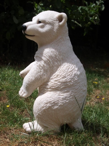 Eisbär Deko Figur Bär xxl Höhe 56cm wetterfest Garten Figur HOTANT NEU