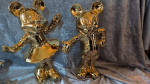 niedliche Micky und Minnie Maus im Set Höhe 30 cm gold